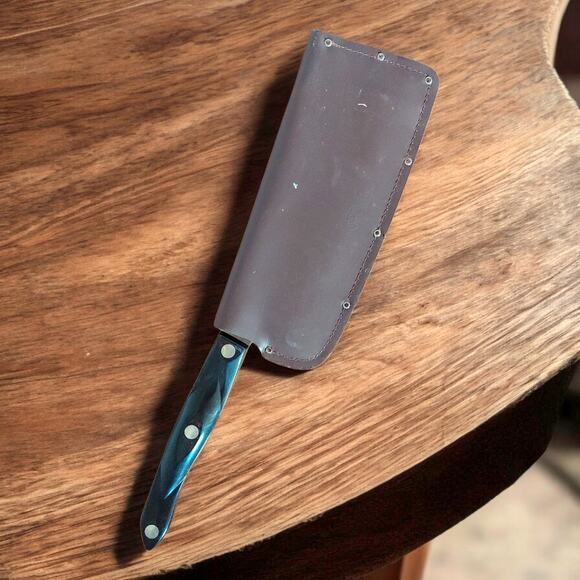 CUTCO #1737 Meat Cleaver & Leather Sheath - Picture 5 of 9